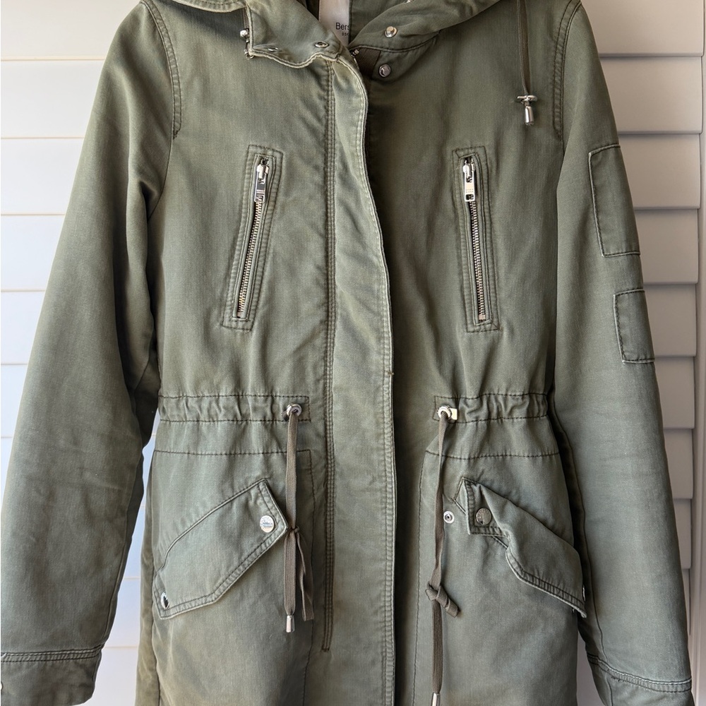 Bershka Khaki Utility Jacket for Women
